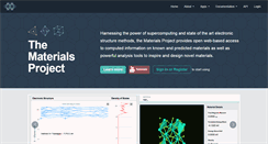 Desktop Screenshot of materialsproject.org