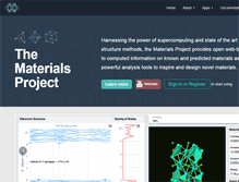 Tablet Screenshot of materialsproject.org